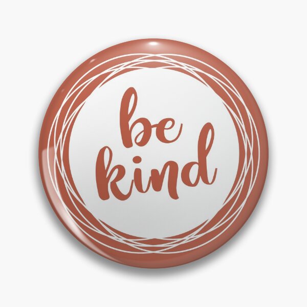 Item preview, Be kind ~ white on terracotta designed and sold by ApricotBlossom.