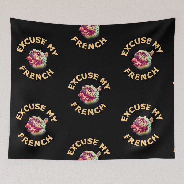 Item preview, Excuse My French - Peach designed and sold by ryanwfraser.