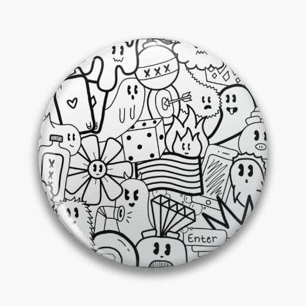 Item preview, doodle square black and white designed and sold by Kami725.