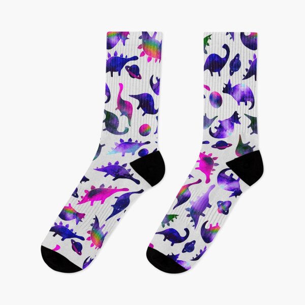 Item preview, Pink Purple Galaxy Watercolor Dinosaurs In Space Pattern designed and sold by SamAnnDesigns.