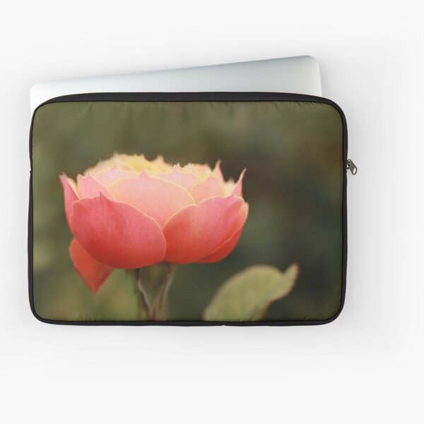 Coral & Pink Rose Laptop Sleeve