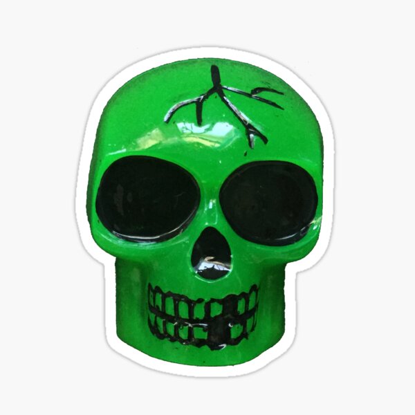 green skull Sticker