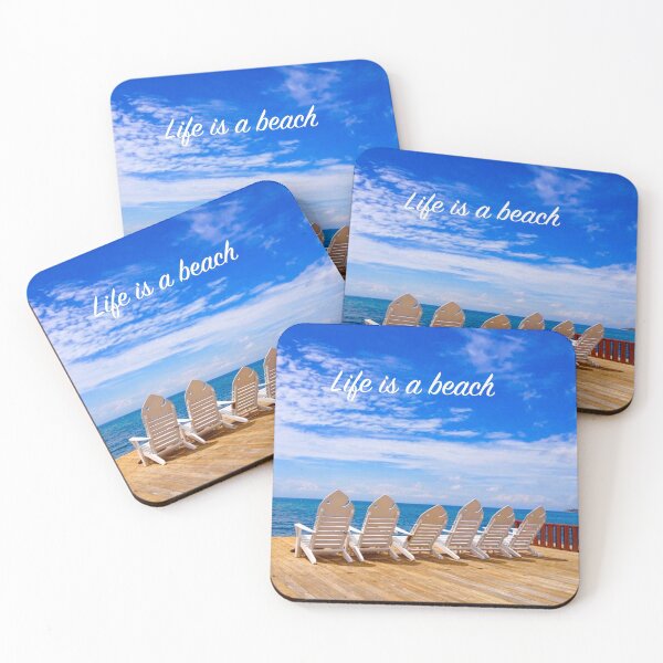 Item preview, Life is a Beach, ocean, tropical, vacation fun,  designed and sold by artbykathleen.