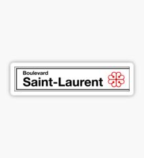 Boulevard Saint-Laurent, Montreal Street Sign, Canada Sticker