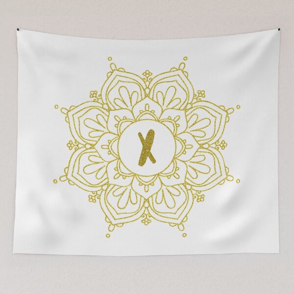 Item preview, Glitter Monogram Mandala Art - Letter X designed and sold by MysticMagpie.