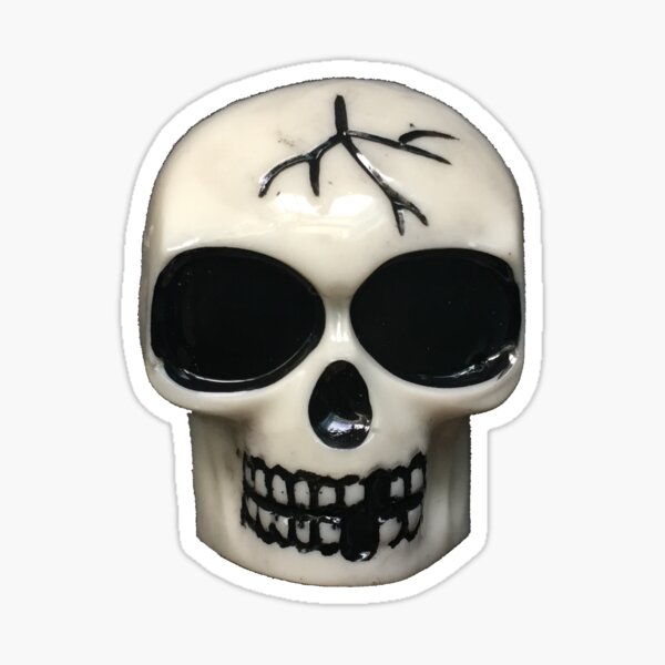 white skull Sticker