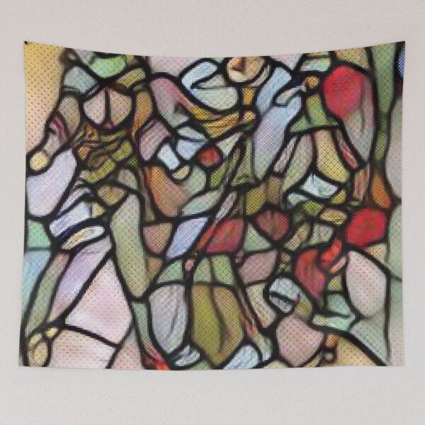 Item preview, Alice and Goose in Stained Glass Wonderland, TeresaTown at Redbubble 2020 designed and sold by Mark Stansberry.