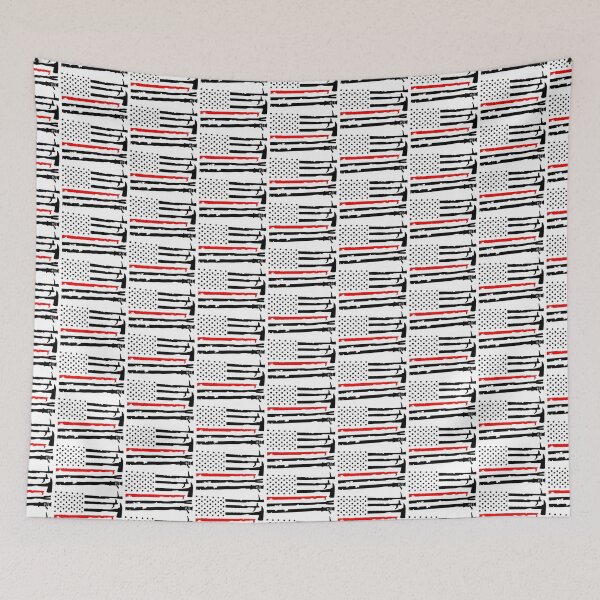 Item preview, USA FIRE FLAG with Tools   designed and sold by Rainey Grey + Co.