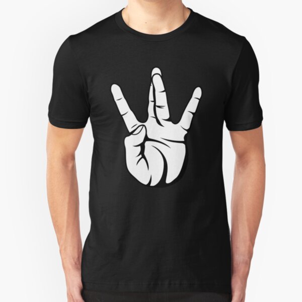 Westside West Coast Rap Hip Hop Hand Sign Slim Fit T-Shirt