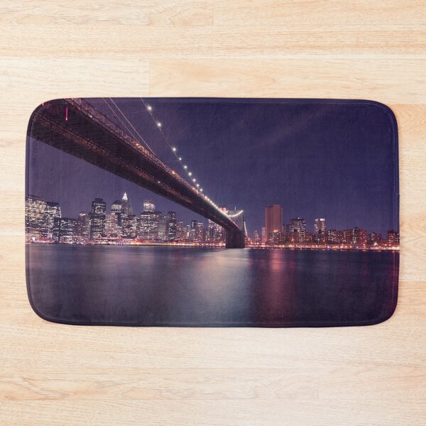 Item preview, City landscape bridge at night - lights from buildings designed and sold by MindChirp.