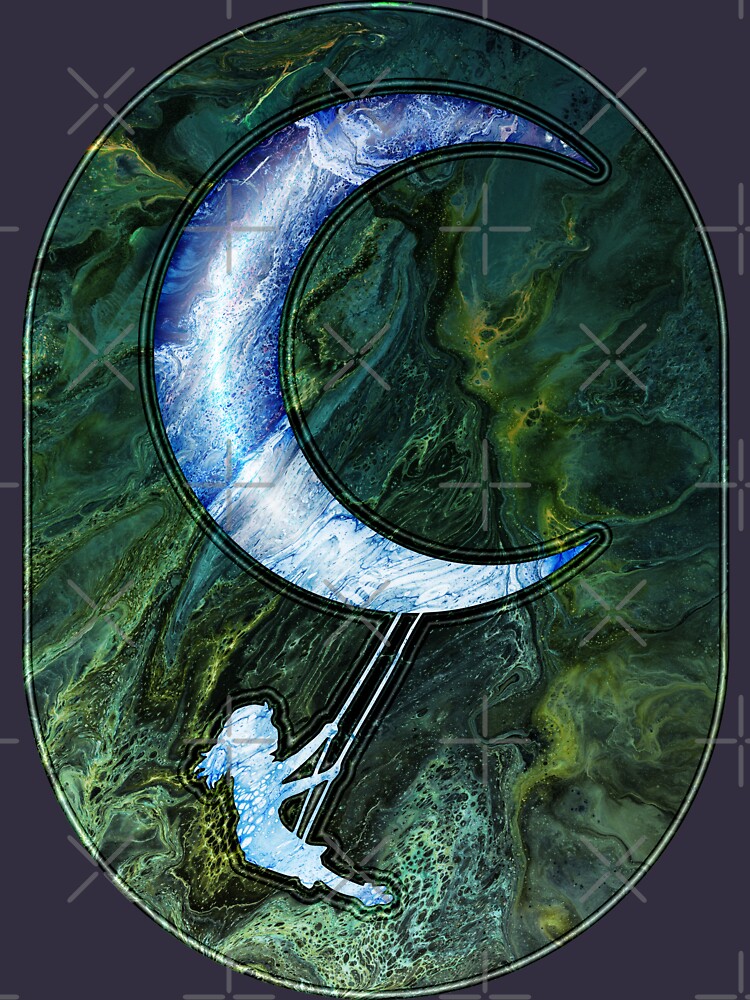 Girl Swinging On Moon by kerravonsen