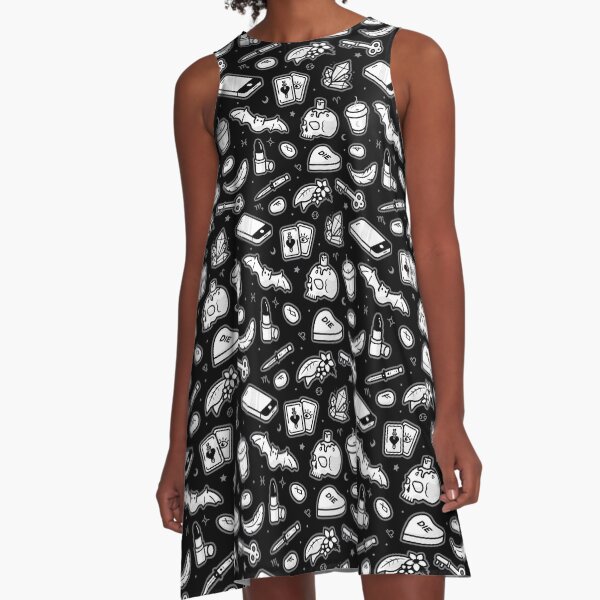 Witchy Things (Black) A-Line Dress