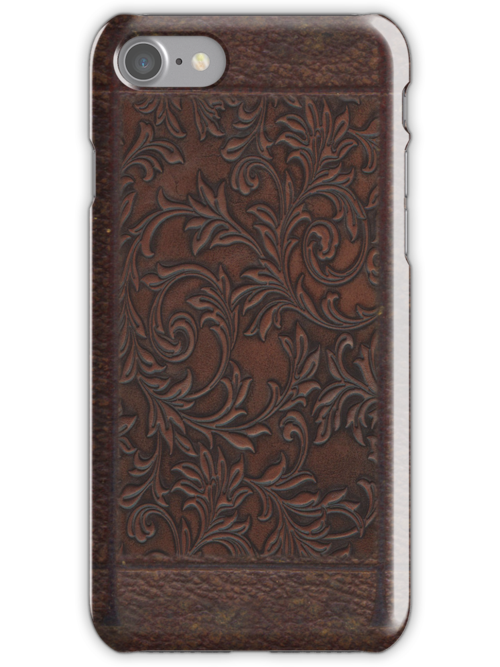 "Leather Embossed Floral" iPhone Cases & Skins by goodedesign Redbubble