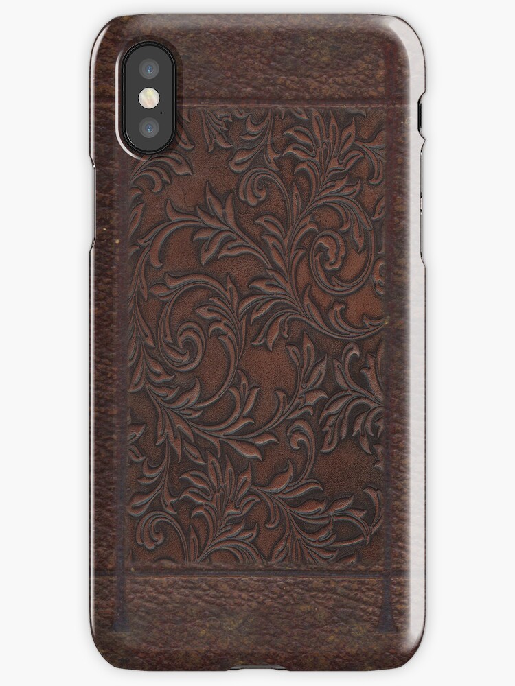 "Leather Embossed Floral" iPhone Cases & Covers by goodedesign Redbubble