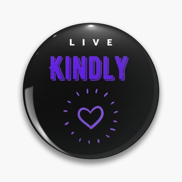 Item preview, Live Kindly purple text with heart designed and sold by Rabbitti.