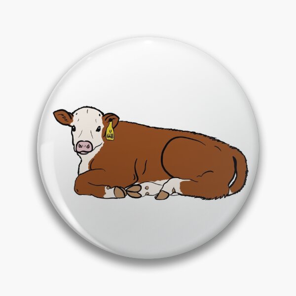 Item preview, Hereford calf, baby cow, calf, design, red and white designed and sold by kholowell.