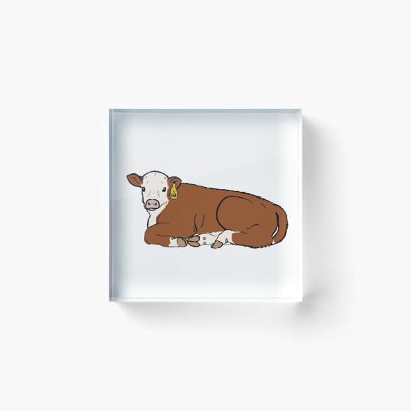 Item preview, Hereford calf, baby cow, calf, design, red and white designed and sold by kholowell.