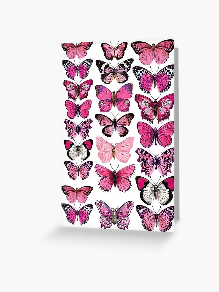 Carte De Vœux Papillon Rose Par Bixchurse Redbubble