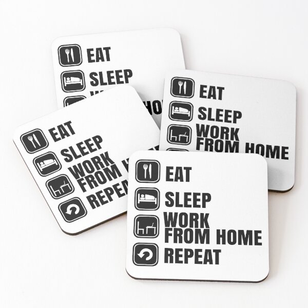 Item preview, Eat sleep work from home repeat designed and sold by LukeRosenberg.