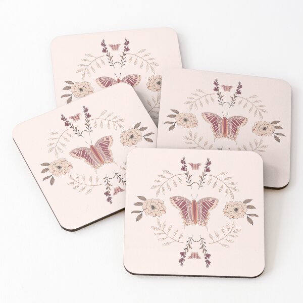 Item preview, Butterfly Kisses on Blush  designed and sold by Rochelle Rae Design.