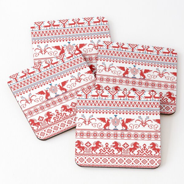 Item preview, Red russian traditional ornament designed and sold by Oxanashekh.