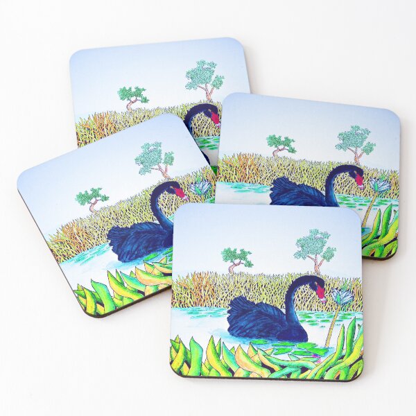 Item preview, black swan at Hervey Bay Anne St Lake designed and sold by treborbob.