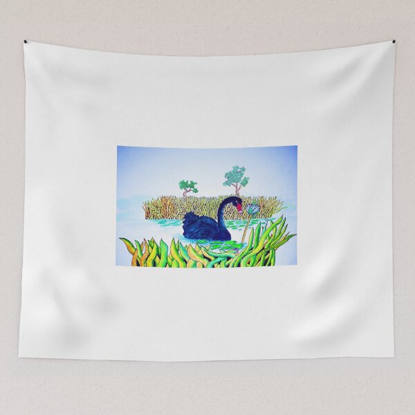 Item preview, black swan at Hervey Bay Anne St Lake designed and sold by treborbob.