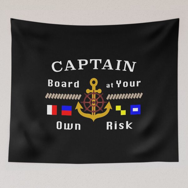 Item preview, Captain Board at Your Own Risk Motorboat Skipper. designed and sold by MAXXEXCHANGE.