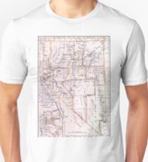 Vintage Map of Nevada (1884) Unisex T-Shirt
