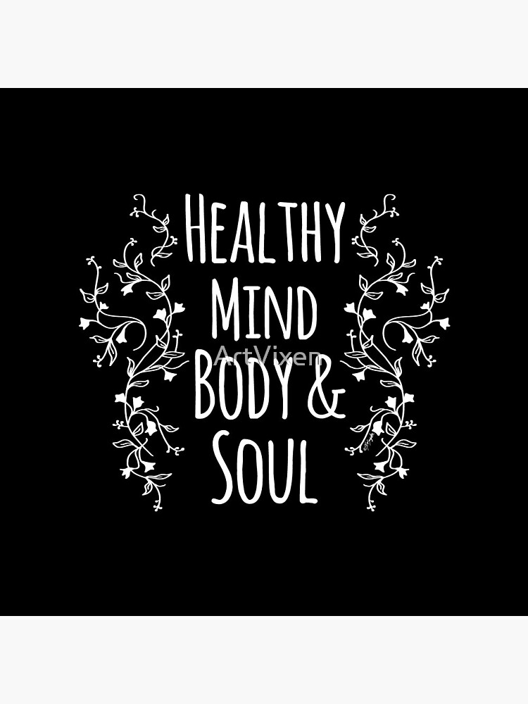 Healthy Mind Body and Soul Pin for Sale by ArtVixen