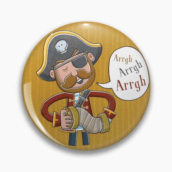 Item preview, Cartoon Pirate singing his heart out designed and sold by Vaughan Duck.