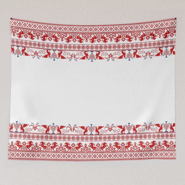 Item preview, Red russian traditional ornament designed and sold by Oxanashekh.