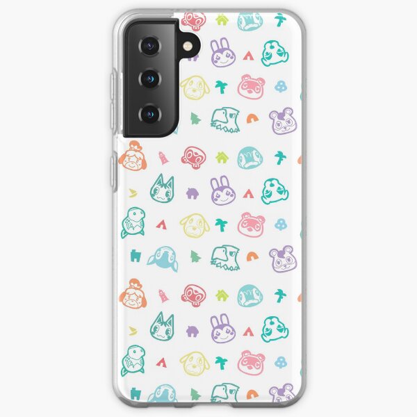 Villager Characters Animal Crossing New Horizons Pattern Samsung Galaxy Soft Case