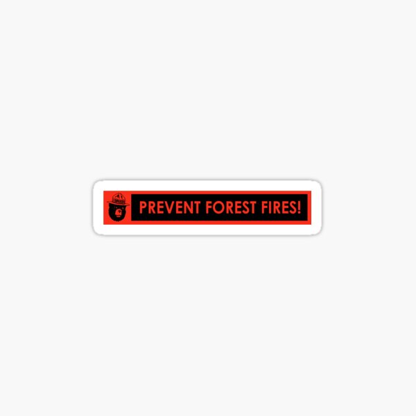 Smokey Bear Prevent Forest Fires Reproduction Bumper Sticker Sticker