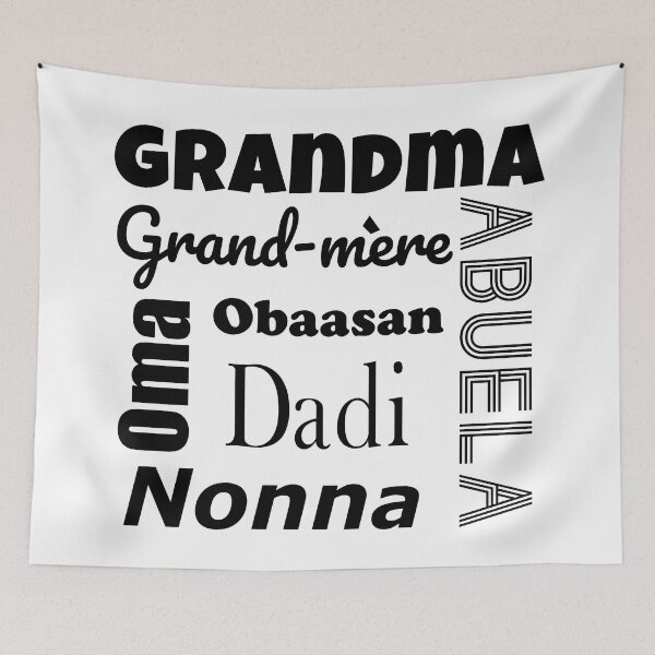 Item preview, Grandma in Different Languages - Black designed and sold by ML-Design-Guy.
