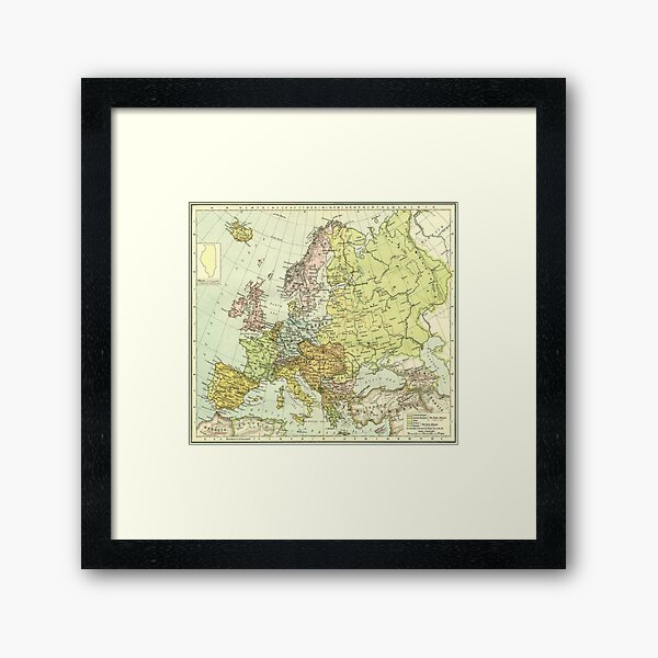 Item preview, Vintage Map of Europe (1918) designed and sold by BravuraMedia.
