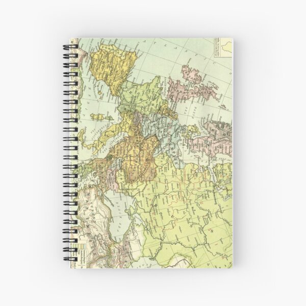 Vintage Map of Europe (1918) Spiral Notebook