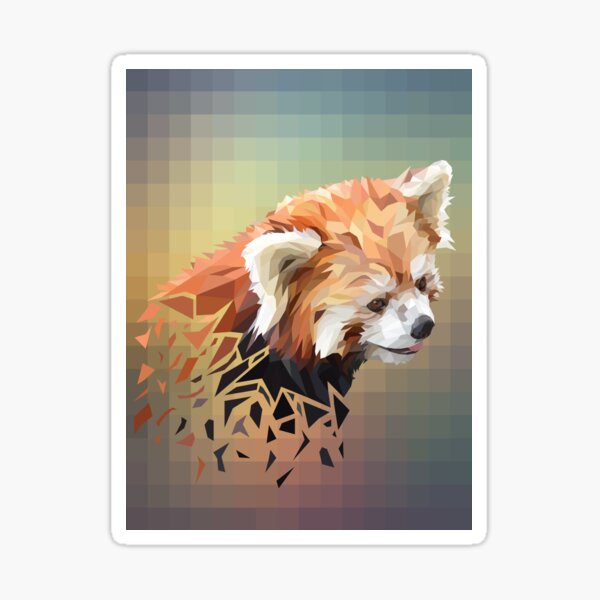 Low-Poly Red Panda Sticker