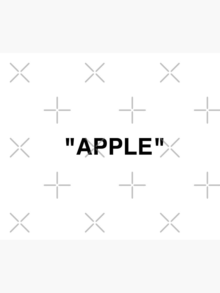 "Off White Apple Sticker Label for MacBook and iPhone" Poster for Sale