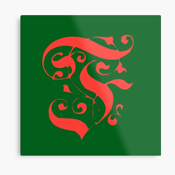 Scarlet Letter F Metal Print