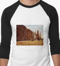 Camiseta ¾ bicolor para hombre Vintage Fifth Avenue NYC Photo-Print (1900)