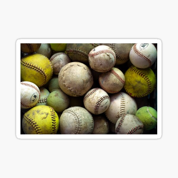 "Bunch of Baseballs and Softballs " Sticker for Sale by beebatch