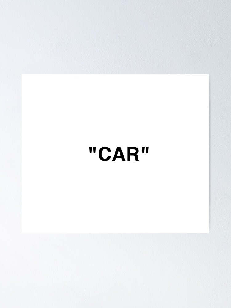 tage ned Aubergine håndjern Off White Car Sticker Label " Poster by GoodCooks | Redbubble