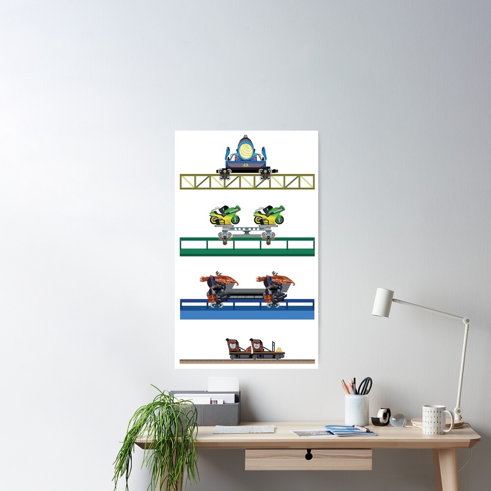 Toverland Coaster Cars Design Poster
