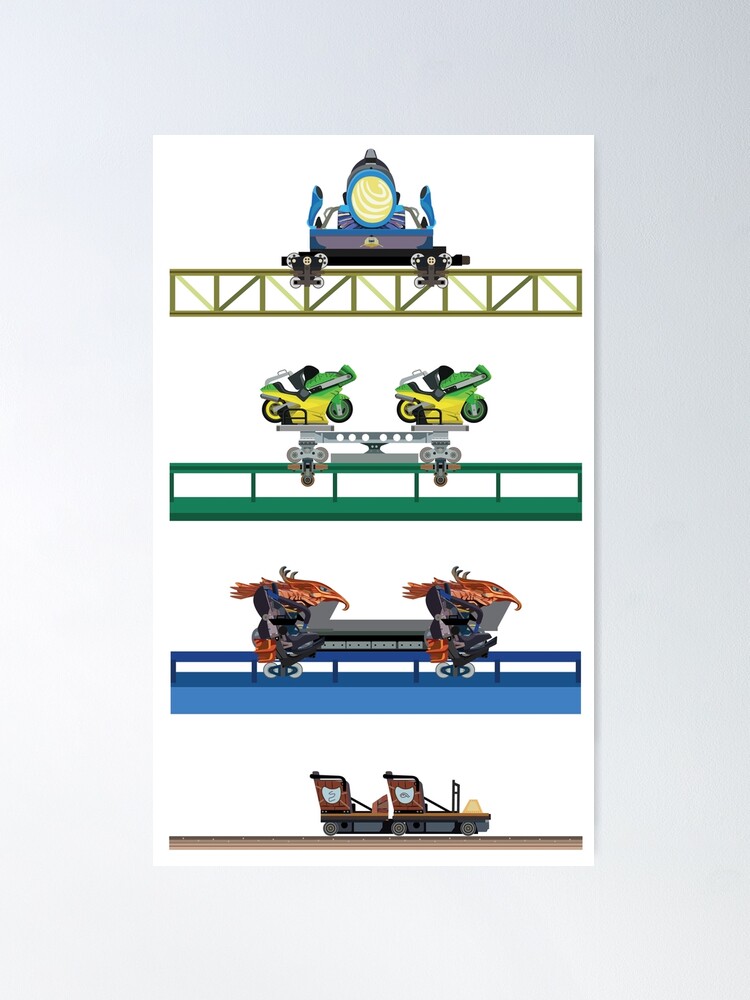 Alternate view of Toverland Coaster Cars Design Poster