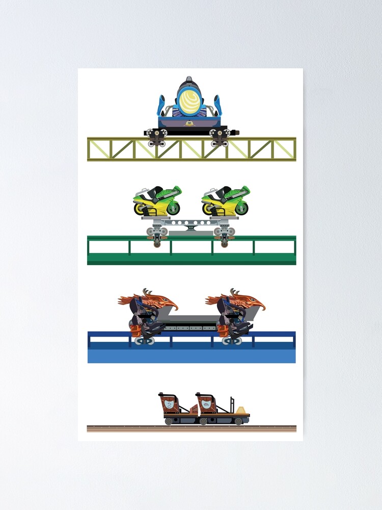 Alternate view of Toverland Coaster Cars Design Poster