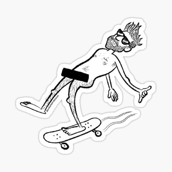 "Shreddy Eddy" Sticker for Sale by Gingerbreaded | Redbubble