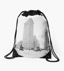 Mochila saco Vintage Photograph of The NYC Flat Iron Building