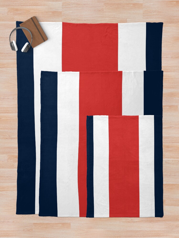 "Red Blue White Stripe" Throw Blanket for Sale by nish3300 Redbubble