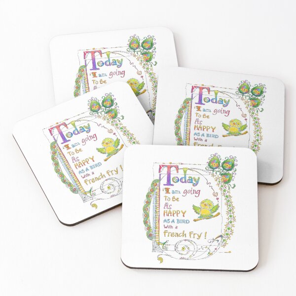 Item preview, Happy as a bird with a french fry designed and sold by CreativeBible.